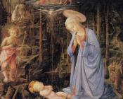 菲利皮诺 利比 : The adoration with the infant Baptist and St Bernard